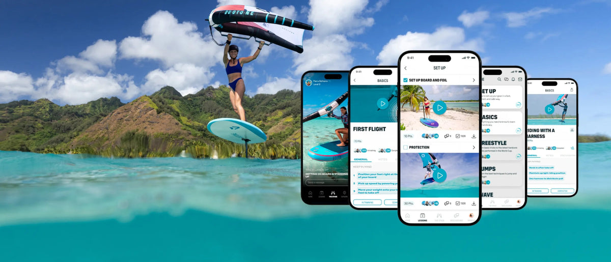 Wing Foling Lessons and Coaching App - Duotone Academy - Skymonster Watersports