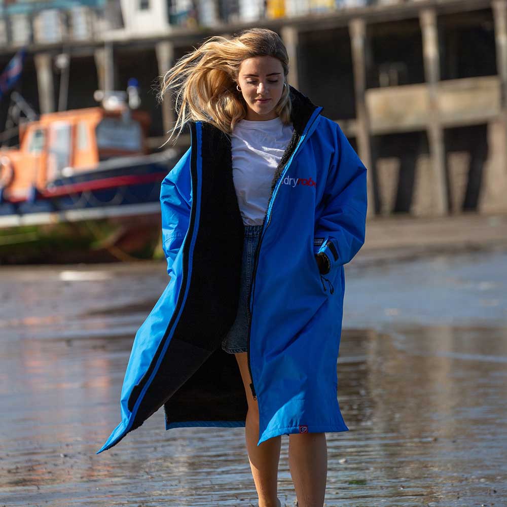 DryRobe Long Sleeve - Cobalt Blue/Black - Skymonster Watersports