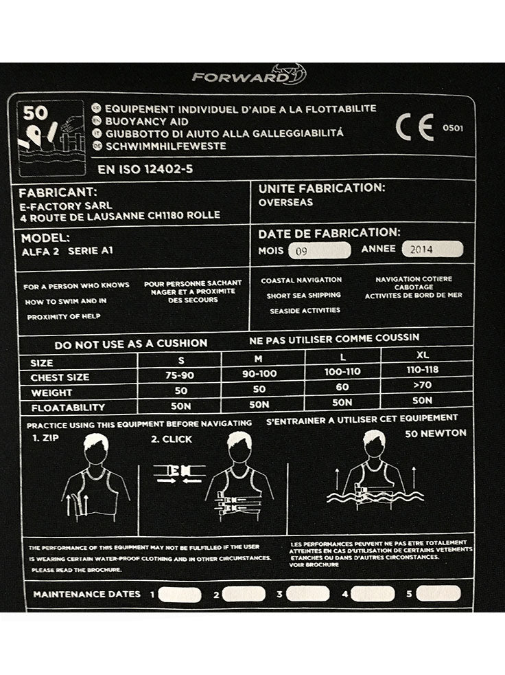 Forward Wip Impact Vest 50N - Skymonster Watersports