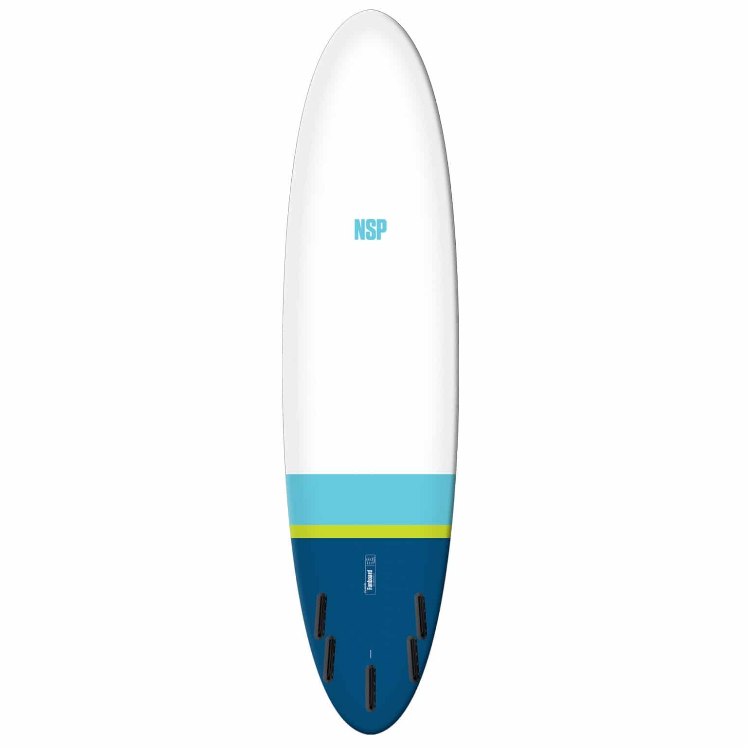 NSP 7’6 Elements Funboard Surfboard Tail Dip Navy - Skymonster Watersports