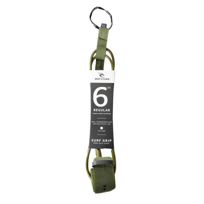 Rip Curl Reg Leash Surf Grip - Olive Green - Skymonster Watersports