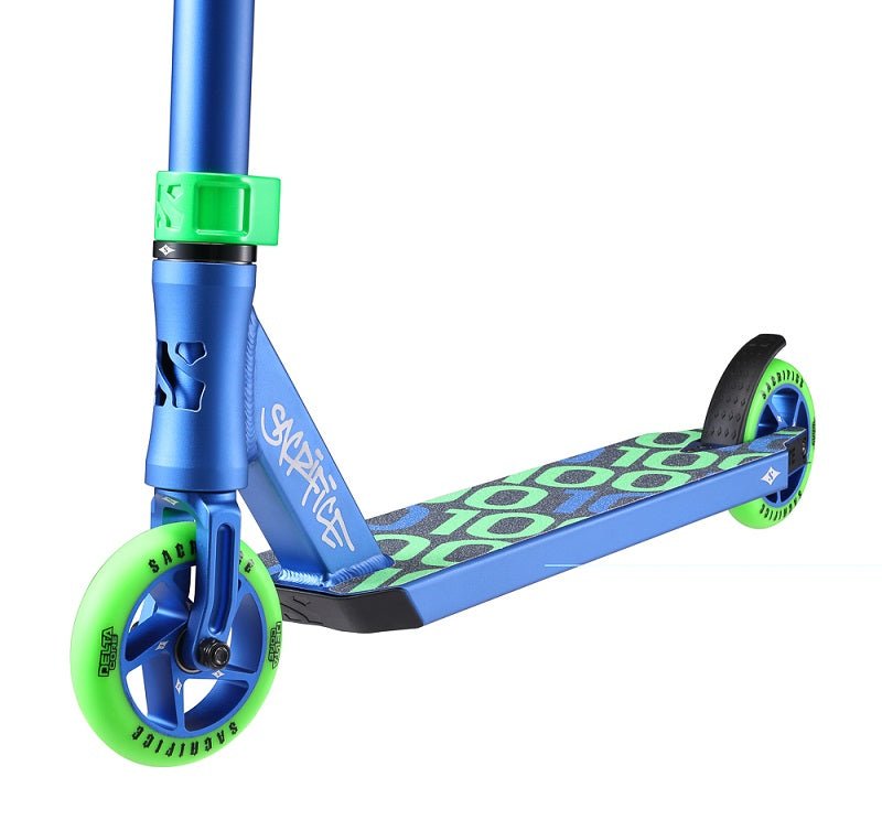 Sacrifice Flyte 100 V2 Stunt Scooter - Blue/Green - Skymonster Watersports