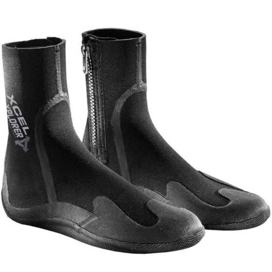 Xcel Youth Xplore 5mm Round Toe Wetsuit Boot - Black - Skymonster Watersports